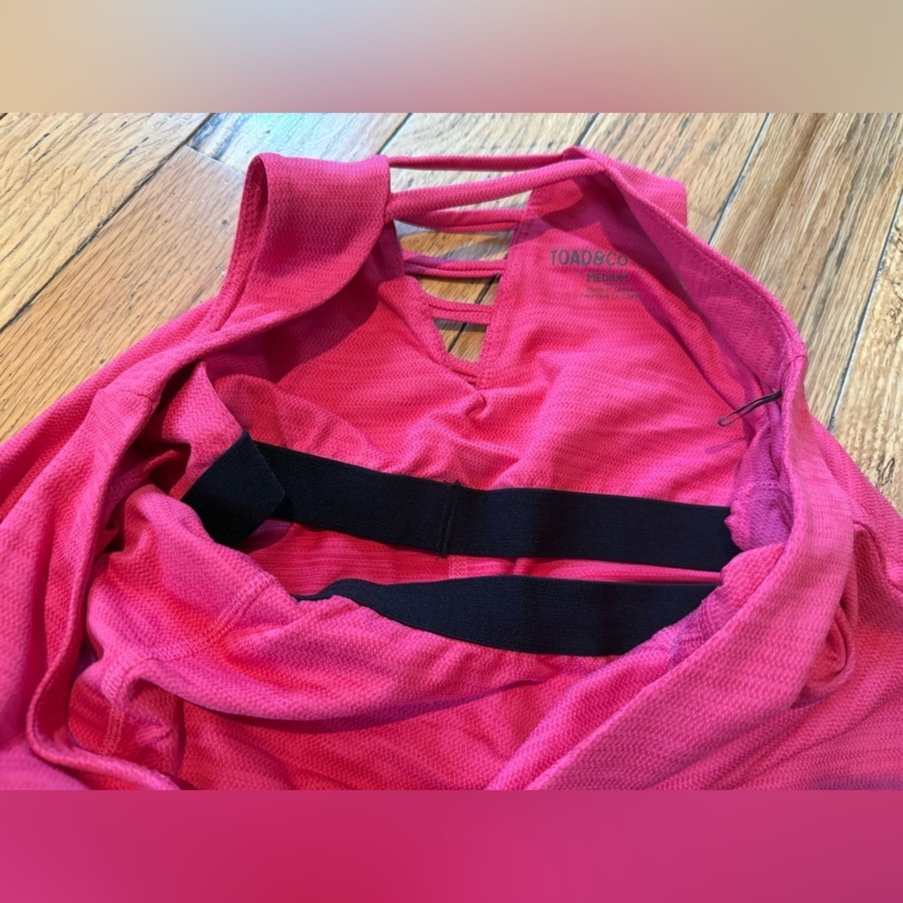 Toad & Co Dress Tech Tomboy Women’s Size M Athletic Eco-friendly Shelf-Bra Pink - Picture 14 of 14